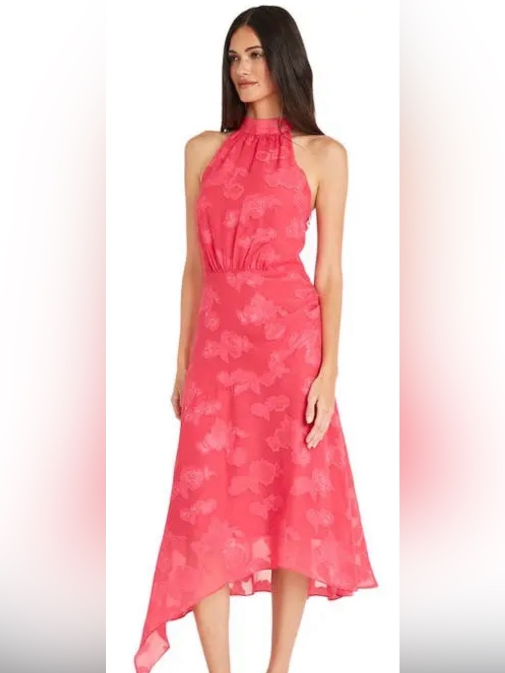 NWT Maggy London Floral Burnout Halter Midi Dress - 14